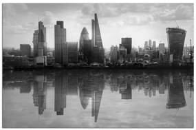 Obraz na plátne - Západ slnka  Londýn 128ČA (60x40 cm)