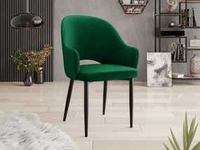 Čalúnená jedálenská stolička Dazja, Dostupné poťahy: Magic Velvet 2219, Farby: čierna