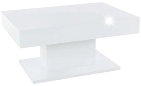 Tempo Kondela Konferenčný stôl s úložným priestorom, biela vysoký lesk, DIKARO