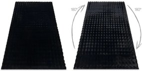 Koberec BUBBLE čierny 25 štrukturálny 3D