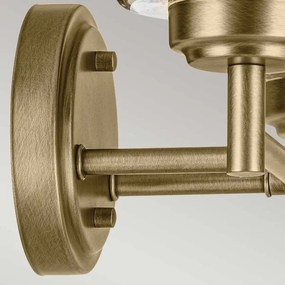 Kichler KL-WINSLOW-2W-NBR - Nástenná lampa WINSLOW 2xE27/60W/230V mosadz