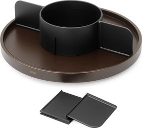 Otočný čierny drevený kúpeľňový organizér na kozmetiku Bellwood – Umbra