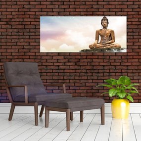 Obraz - Budha dozerajúci na zemi (120x50 cm)