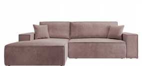 Rohová sedacia súprava Fatime (L) (ružová)