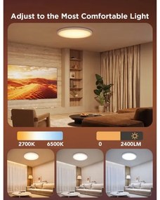 Govee - LED RGBICWW stmievateľné stropné svietidlo LED/29W/230V pr. 30 cm matné Wi-Fi