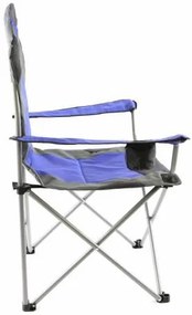 Divero Deluxe 35087 Skladacia kempingová rybárska stolička - modro / sivá