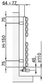 Cordivari Samira - Radiátor 300x1200 mm, biela 3601626100101