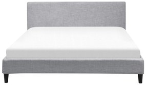 Čalúnená posteľ 180 x 200 cm svetlosivá FITOU Beliani