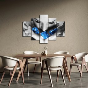 Obraz portrétu ženy s kameňmi (150x105 cm)