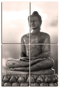 Obraz na plátne - Buddha a západ slnka - obdĺžnik 759FC (90x60 cm)
