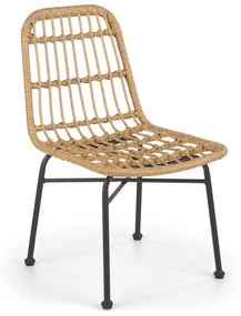 Záhradná stolička K401 - prírodná / čierna