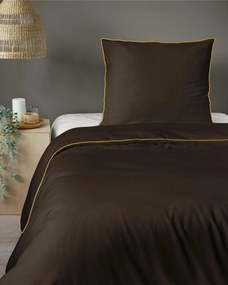 Dekorstudio Elegantné posteľné obliečky s lemovkou PURE v hnedej farbe