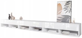 TV stolík CALIBURI 300 - biely / lesklý biely