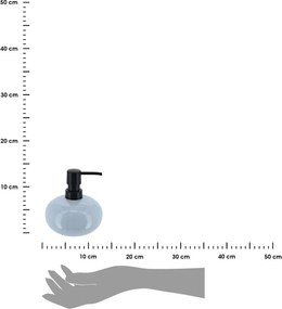 Dávkovač mydla Laveo, modrá/s čiernymi prvkami, 400 ml