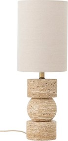 Kamenná stolová lampa v prírodnej farbe s textilným tienidlom (výška 53 cm) Marci – Bloomingville