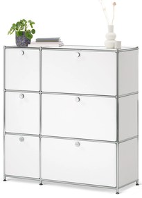 Komoda »CN3« so 6 výklopnými dvierkami, biela