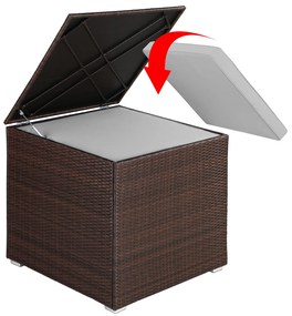 InternetovaZahrada Úložný box 75x75x70 cm - hnedý