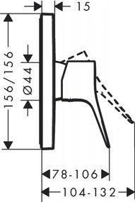 Hansgrohe Vivenis, sprchová batéria pod omietku, chrómová, HAN-75615000