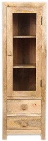 furniture-nabytek.cz - Drevená presklená vitrína z manga 60x180x45
