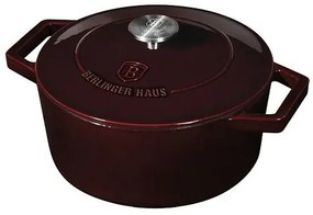 Berlinger Haus Liatinový hrniec s pokrievou Burgundy Line, 24 cm