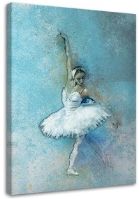 Obraz na plátně Bílá baletka - 70x100 cm