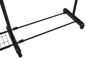 Vešiakový stojan na kolieskach RUFO čierny