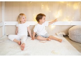 Krémový prateľný ručne tkaný bavlnený detský koberec 140x200 cm Kim – Lorena Canals