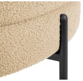 Béžové kreslo z textílie buklé Noble - Leitmotiv