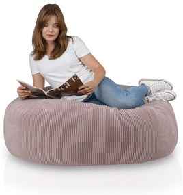Manšestrový sedací vak Island 420 l – 120 cm – 6 farieb Farba: SZ61 - ružová