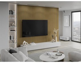 Mexen Lam-F, akustické stenové lamely 275 × 31,5 cm, filc 6 mm, dub jantárový, S105-275317-2812-073