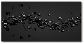 Vodorovné Sklenené hodiny na stenu tiché Abstrakcie 3D pl_zsp_60x30_f_91357857