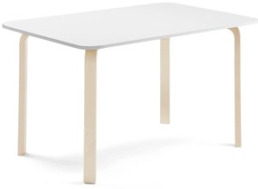 Stôl ELTON, 1400x800x710 mm, laminát - biela, breza