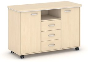 Mobilná skrinka na kolieskach ARRISTO LUX, breza