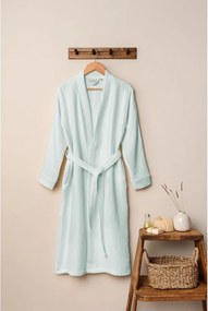 Mušelínový župan v mentolovej farbe veľkosť L/XL Kimono – Foutastic