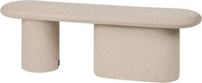 Béžová vlnená polstrovaná lavica Rull – noo.ma