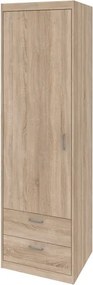 Úzka skriňa so zásuvkami Mega 14, dub sonoma