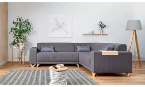 Sivá rozkladacia/s úložným priestorom rohová pohovka (pravý roh/do L) Classy Sophie – Miuform