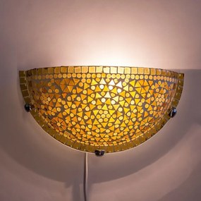 Mosaic orient lampa nástenná s vypínačom Moon AMBER 30*17