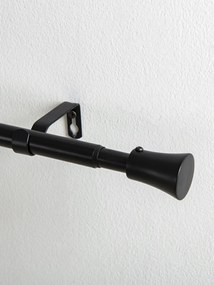 Garniža jednoradová Federico - matná čierna 120 - 210 cm