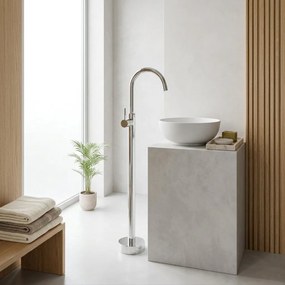 Rea Lungo, voľne stojaca umývadlová batéria, chrómová, REA-B4306