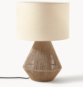 Jutová stolová lampa Cecillia