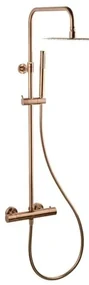 Sprchový systém SAT Aurum s termostatickou batériou brúsený rose gold SATSSTKAURBRG