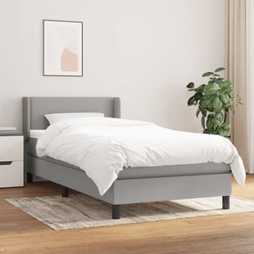 Boxspring posteľ s matracom bledosivý 100x200 cm látka 3129609