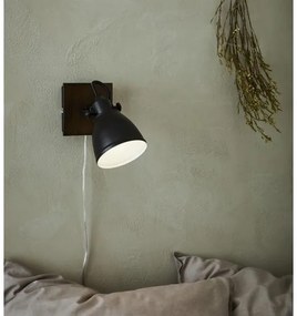 Markslöjd 108211 - Nástenné bodové svietidlo NATIVE 1xE14/18W/230V čierna/hnedá