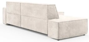 Rozkladacia rohová sedacia súprava s úložným priestorom v tvare L TERAMO pravá béžová
