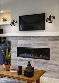 Nástenné bodové svietidlo RENO 1xE27/40W/230V čierna