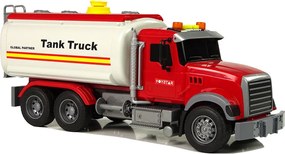LEAN Toys Cisternové nákladné auto biele so zvukmi a svetlami