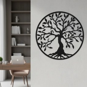 Drevený strom života na stenu kruh | SENTOP HDF0155