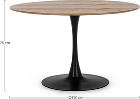 Kovový okrúhly jedálenský stôl ø 120 cm Bloom – Yes Everyday