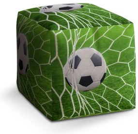 Taburet Cube futbalová lopta v bráne, zelená